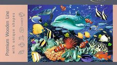 Puzzle din lemn Trefl Wood Craft - Viata marina, 500+1 piese unice
