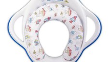 Reductor moale pentru toaleta Lorelli Strumfi White, cu manere