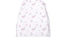 Sac de dormit de vara Lorelli Pink Moons Stars, 95 cm, bumbac ranforce