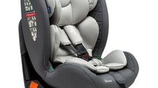 Scaun Auto Juju Total 360 i-Size pentru Bebei si Copii, 40-150 cm, 0-12 ani, Rotativ 360°, ISOFIX cu Top Tether, Gri