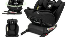 Scaun auto pentru copii Lorelli Capella, i-Size, Isofix, rotativ 360 grade, 0 luni-12 ani, 40-150 cm, Negru