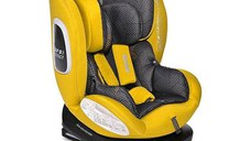 Scaun auto pentru copii Lorelli Phoenix Lemon Curry, i-Size, Isofix, rotativ 360 grade, 0 luni-12 ani, 40-150 cm, pozitie de somn, protectie laterala in caz de impact, avertizare sonora cand centurile scaunului auto sunt decuplate