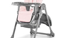 Scaun de masa KinderKraft Tastee, reglabil, pliabil, greutate maxima suportata 15 Kg, Roz