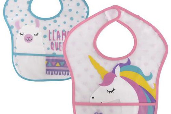 Set 2 bavete impermeabile peva, Lorelli, 28,5 x 36 cm, inchidere cu banda velcro