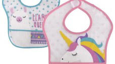 Set 2 bavete impermeabile peva, Lorelli, 28,5 x 36 cm, inchidere cu banda velcro