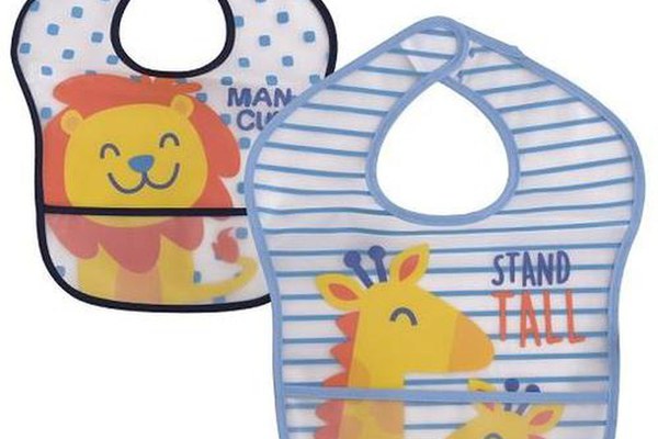 Set 2 bavete impermeabile peva, Lorelli, 28,5 x 36 cm, inchidere cu banda velcro