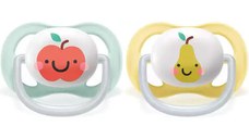 Set 2 suzete Philips-Avent SCF080/17, ultra air pacifier 0-6 luni, Ortodontice, fara BPA, Mar/Para