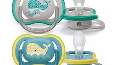 Set 2 suzete Philips Avent ultra air balena SCF349/24,  18 luni +