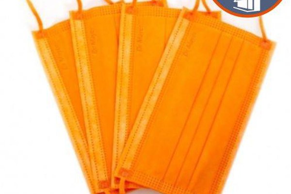 Set 50 de masti medicale Dr. Mayer, 4 straturi (Portocaliu)