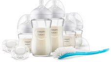 Set biberoane sticla Philips Avent Natural Response SCD879/11 - 5 biberoane, perie biberon si 2 suzete ultra soft