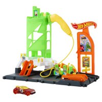 Set de joaca Hot Wheels City - Let's Race, Benzinarie - 1