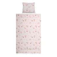 Set lenjerie pat 3 piese Lorelli Cosy Bunnies Beige, bumbac ranforce - 1
