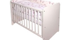 Set lenjerie pat 60 x 120 cm Lorelli Smile Beige Bunnies, 10 piese, bumbac ranforce