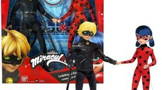 Set papusi Miraculous  Playmates Ladybug si Cat Noir, 27 cm