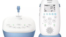 Sistem DECT de monitorizare pentru copii Philips Avent SCD735/52, 24 ore, proiector lumina nocturn, termometru, raza 330m