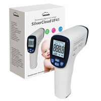 Termometru digital SilverCloud UF41, tehnologie infrarosu, non-contact, atentionare vocala (Alb) - 1