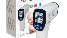 Termometru digital SilverCloud UF41, tehnologie infrarosu, non-contact, atentionare vocala (Alb)