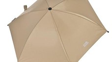 Umbrela pentru carucior Lorelli Shady, cu factor de protectie 50+, potrivire cu majoritatea carucioarelor, sistem de prindere reglabil, brat flexibil, material impermeabil, Bej