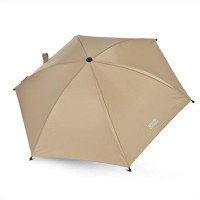 Umbrela pentru carucior Lorelli Shady, cu factor de protectie 50+, potrivire cu majoritatea carucioarelor, sistem de prindere reglabil, brat flexibil, material impermeabil, Bej - 1