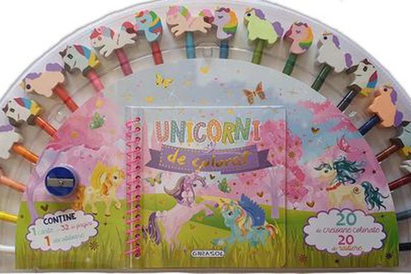 Unicorni de colorat (20 creioane)