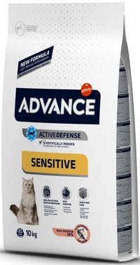 ADVANCE Sensitive Somon şi orez, Hr. pentru pisici adulte sensibile - 1