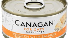 CANAGAN Conservă pentru pisici, cu Pui şi Somon 75g