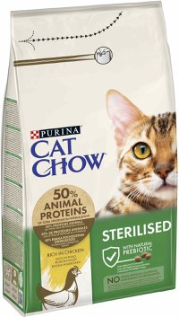 CAT CHOW Hrană uscată pentru pisici Adulte, Special Care STERILIZED cu Pui - 1