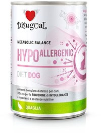 DISUGUAL Hypoallergenic conservă pentru câini, cu carne de prepeliţă 400g - 1