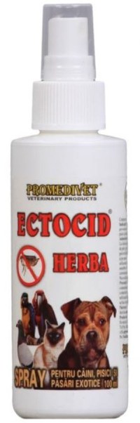 ECTOCID Herba (Promedivet) Spray pentru câini, pisici şi păsări exotice 100ml - 1