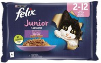FELIX Fantastic Pachet plicuri JUNIOR pentru pisicuţe, cu Pui 4x85g - 1