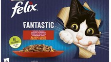 FELIX Fantastic Pachet plicuri pentru pisici, cu Pui şi Vită 4x85g