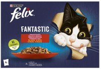 FELIX Fantastic Pachet plicuri pentru pisici, cu Pui şi Vită 4x85g - 1