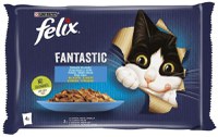 FELIX Fantastic Pachet plicuri pentru pisici, cu Somon şi Cambulă 4x85g - 1