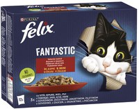 FELIX Fantastic Pachet plicuri pt pisici, cu Pui, Vită, Iepure şi Miel 12x85g - 1