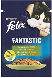 FELIX Fantastic Plic hrană umedă pentru pisici, cu Iepure 85g - 1