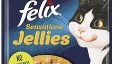 FELIX Sensations Gelees plic pentru pisici, pui în aspic, cu morcovi, 85g