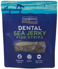 FISH4DOGS Dental Sea Recompensă pentru câini, fâşii din piele de peşte alb 100g - 1
