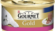 GOURMET Gold Mousse conservă pentru pisici, cu Carne de Vită 85g