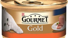 GOURMET Gold Mousse conservă pentru pisici, cu Curcan 85g