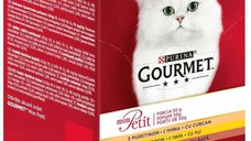 GOURMET Mon Petit Pachet plicuri pentru pisici, Curcan, Pui şi Raţă 6x50g