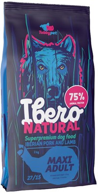 IBERO NATURAL Maxi Adult pentru câini, cu porc iberic şi miel - 1