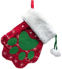 KONG Jucărie pentru câini, Şosetă, ediţie Crăciun, în formă de lăbuţă, pluş - 1