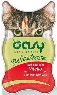 OASY Delicatesse Pate pentru pisici, cu Viţel 85g - 1