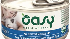 OASY Mousse Conservă pentru pisici, cu Peşte oceanic 85g
