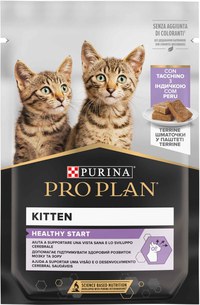 PRO PLAN KITTEN Plic hrană umedă pentru pisici cu Terină şi Curcan 75g - 1