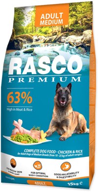 RASCO Premium Adult Medium, cu Pui şi Orez - 1