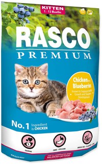 RASCO Premium Hrană pentru KITTEN, cu Pui şi Afine - 1