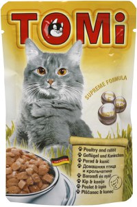 TOMI Plic hrană umedă pentru pisici, cu Pasăre şi Iepure 100g - 1