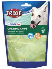 TRIXIE DentaFun Chewing Chips Delicatese pentru câini, cu spirulină 100g - 1