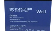 Acumulator plumb acid biciclete electrice Well 12V 20Ah, terminal M5